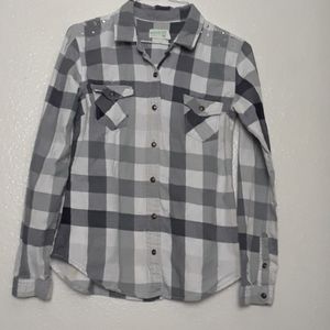 Girls long sleeve plaid shirt